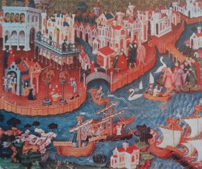 Венеция - средневековая гравюра