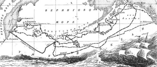 Вторая Камчатская экспедиция Беринга-Чирикова в Америку