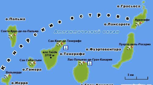 Канарские острова - широта Йерро