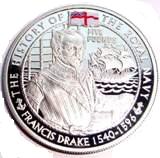 Памятнная монета в честь Френсиса Дрейка