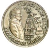 Памятная монета - Кук открыватель Гавайских островов